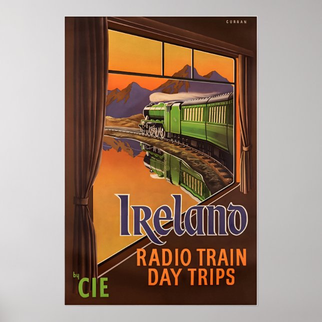 Irland Tryck Irländsk Konst CIE Resa Poster (Framsidan)