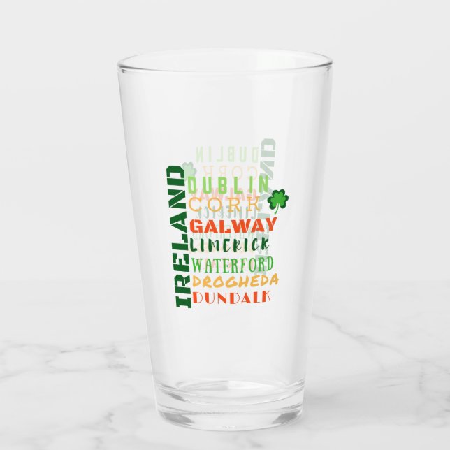 IRLAND TUNNELBANAN ART GLASKOPP (Baksida)