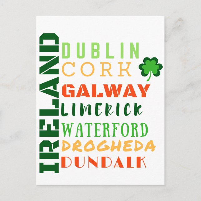 IRLAND TUNNELBANAN ART VYKORT (Framsida)