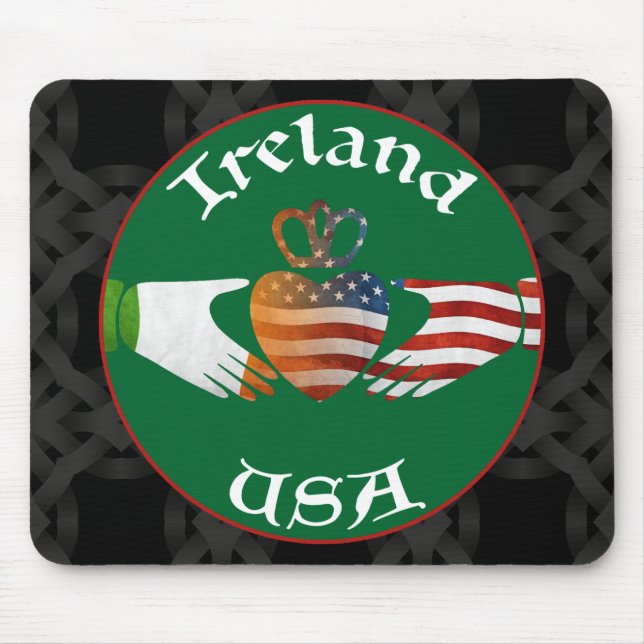 Irland USA Claddagh Mousemat Musmatta (Framsidan)