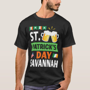 Irland USA flaggor Dricker öl St Patricks Day i T Shirt