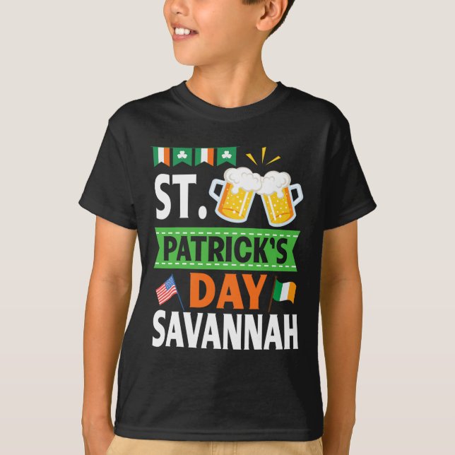Irland USA Flaggor som dricker öl St patricks day  T Shirt (Framsida)