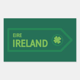 Irland Vägsignal Rektangulärt Klistermärke
