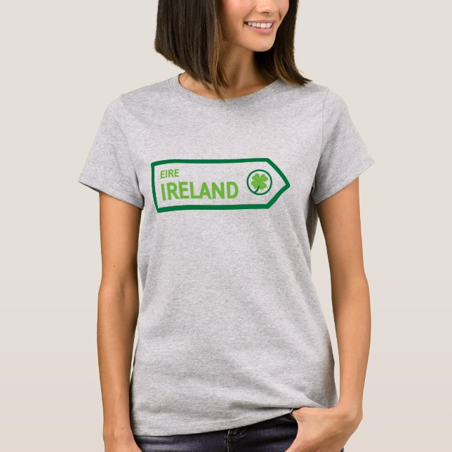 Irland Vägsignal T Shirt (Framsida)