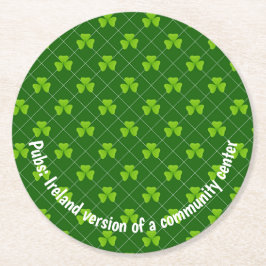 Irland Version av Community Center Shamrock Underlägg Papper Rund