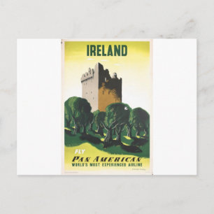 Irland vintage affisch i Castle av Kauffe 1953 Vykort