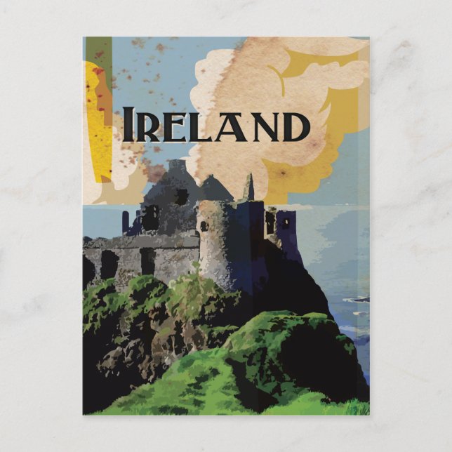 Irland Vintage Resaaffisch Plakat Vykort (Framsida)
