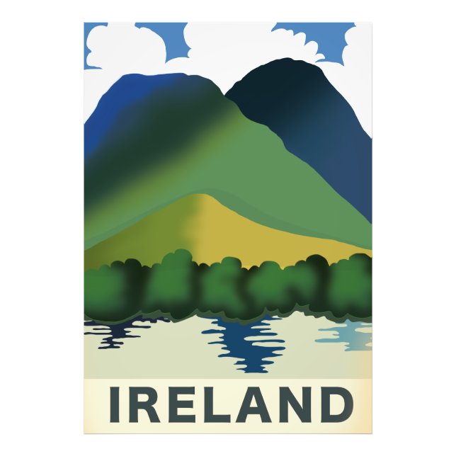 Irland vintage reseaffisch fototryck (Framsidan)