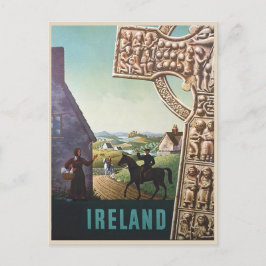 Irland vintage reseescen vykort