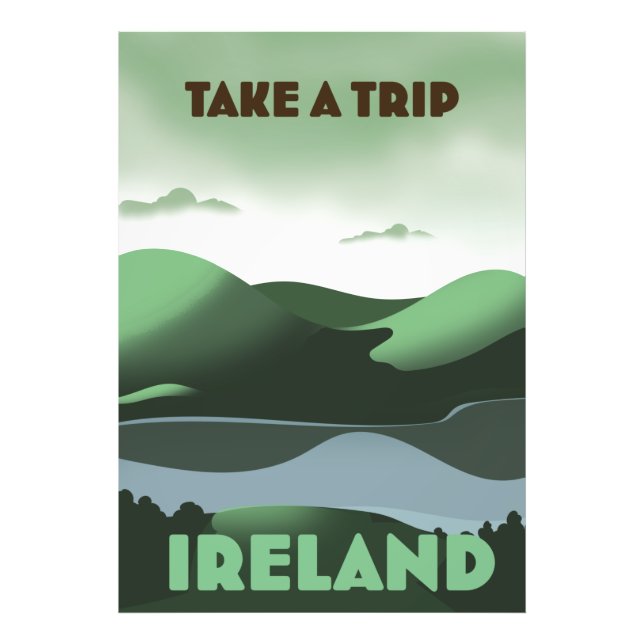 Irland vintage resemotiv affisch fototryck (Framsidan)