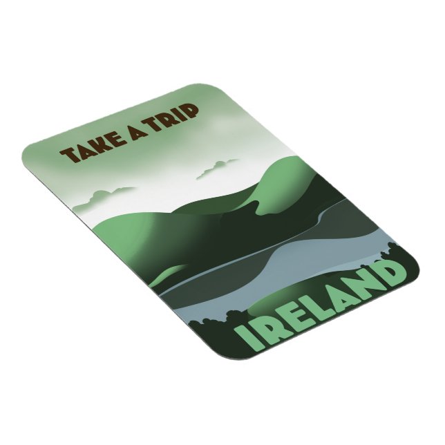Irland vintage resemotiv affisch magnet (Högersidan)