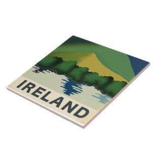 Irland vintage reseplakat canvastryck kakelplatta