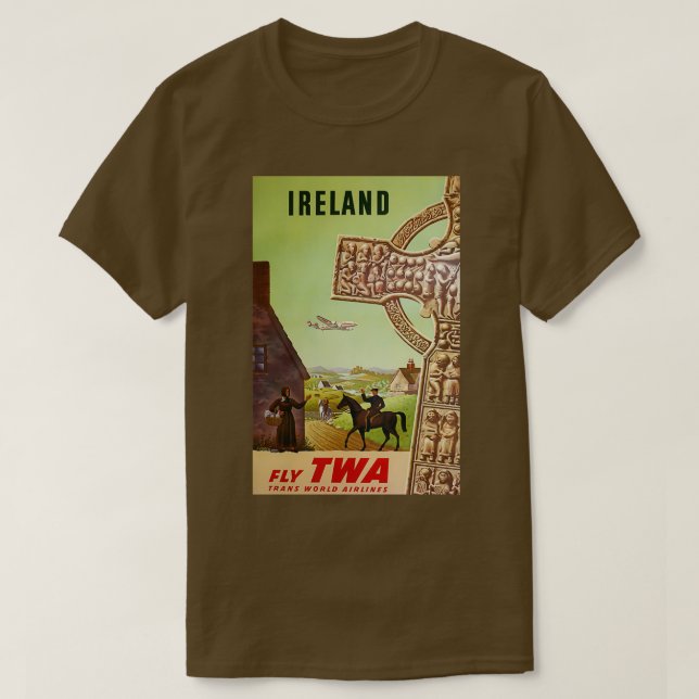 Irland vintage resor poster t shirt (Design framsida)