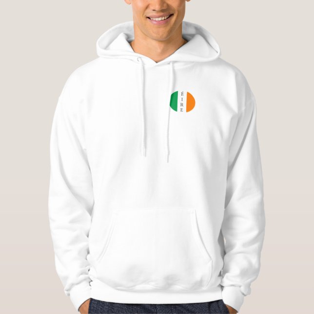 Irland Zip Hoodie - Oval Flagga (Framsida)
