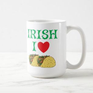 Irländare älskar jag tacosen kaffemugg