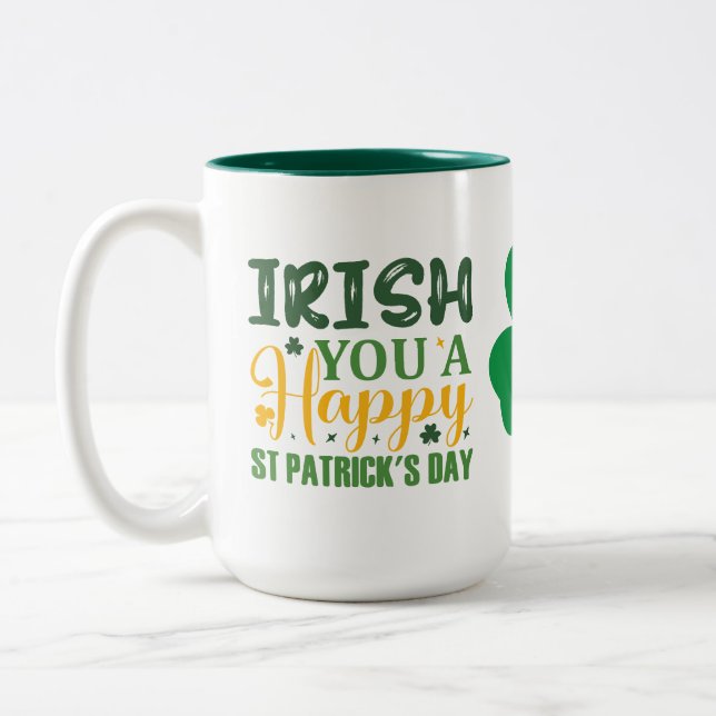 Irländare dig som lycklig St. Patricks Day Mugg (Vänster)
