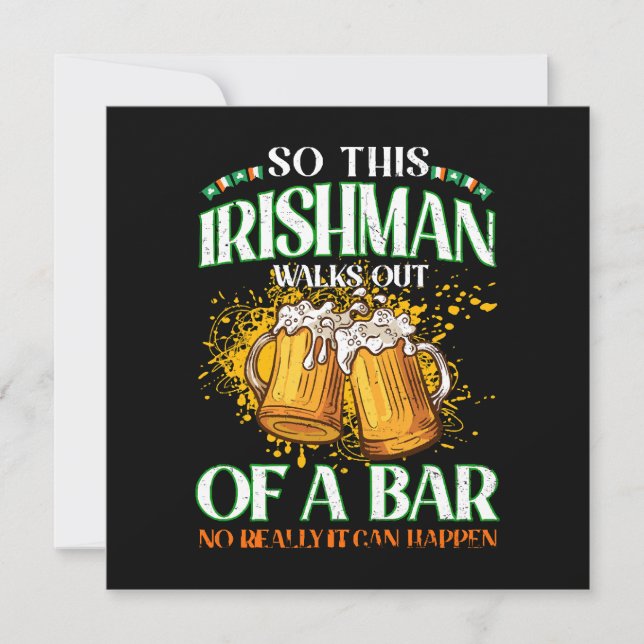 irländare dricker öl St. Patrick's Day (Framsida)