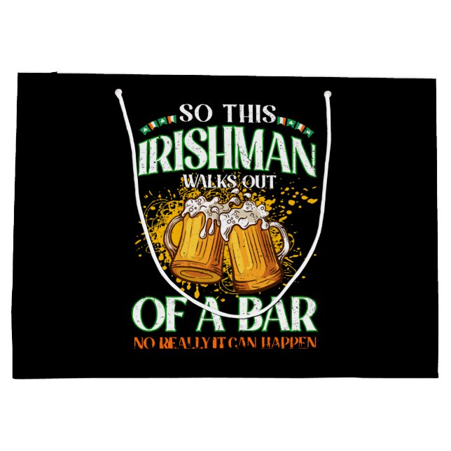 irländare dricker öl St. Patrick's Day (Baksidan)