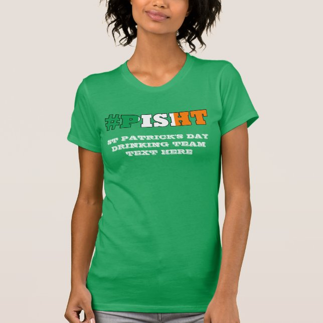 Irländare drucken st patricks day tee shirt (Framsida)
