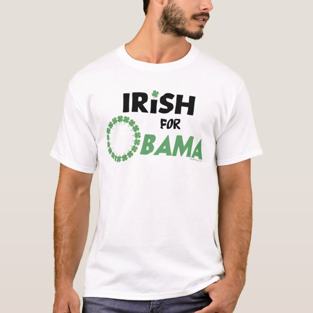 Irländare för den Barack Obama T-tröja Tee Shirt (Framsida)