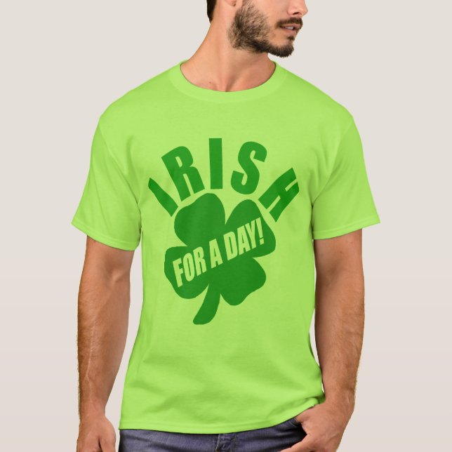 Irländare för en dag tee shirt (Framsida)