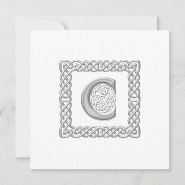Irländare för Monogram "C" för bröllopinbjudan Inbjudningar (Framsida)