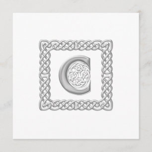 Irländare för Monogram "C" för bröllopinbjudan Inbjudningar