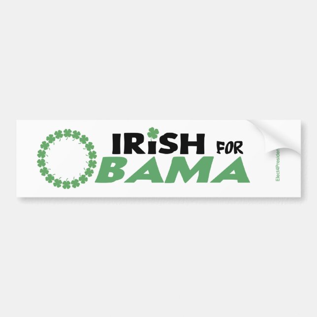 Irländare för Obama bildekal (Framsidan)