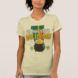 Irländare - kyssa mig den läckra T-tröja för T-shirt