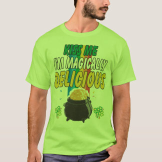 Irländare - kyssa mig den läckra T-tröja för Tee Shirt