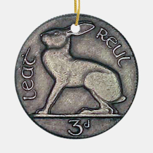 Irländare myntar julprydnaden, Nollaig Shona Duit. Julgransprydnad Keramik (Framsidan)