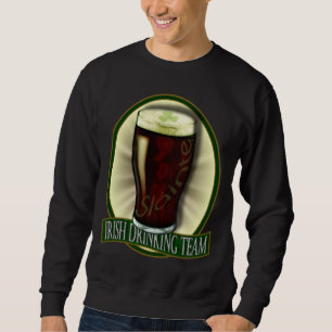 Irländare som dricker lagsweatshirts lång ärmad tröja