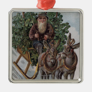 Irländare som kör sleighen av Shamrocks Julgransprydnad Metall