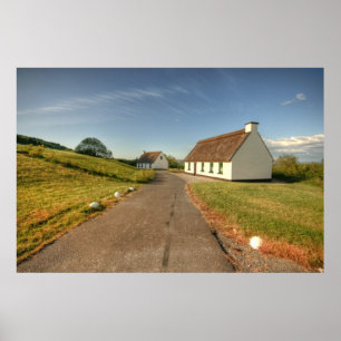 Irländare Thatched stugor Poster