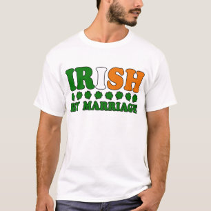 Irländare vid giftermålflagga tee shirt