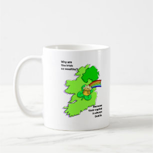 Irländarna är förmögen, deras huvudstad är Dublin Kaffemugg