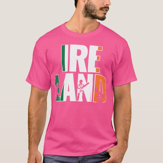 Irlands Cricke National Supporters Jersey Irish Fa T Shirt (Framsida)