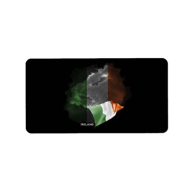 Irlands flagga adressetikett (Framsidan)