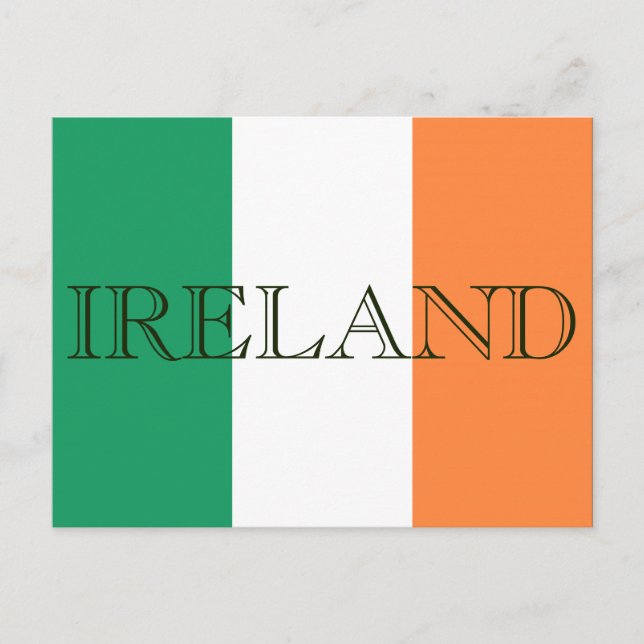 Irlands Flagga Irland Vykort (Framsida)