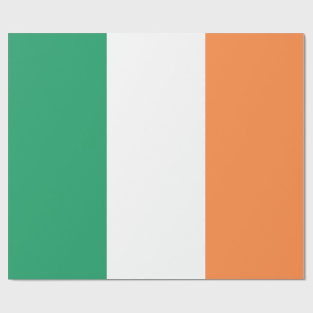 Irlands flagga: irländsk banner, Fritt Storbritann Presentpapper (Platt)