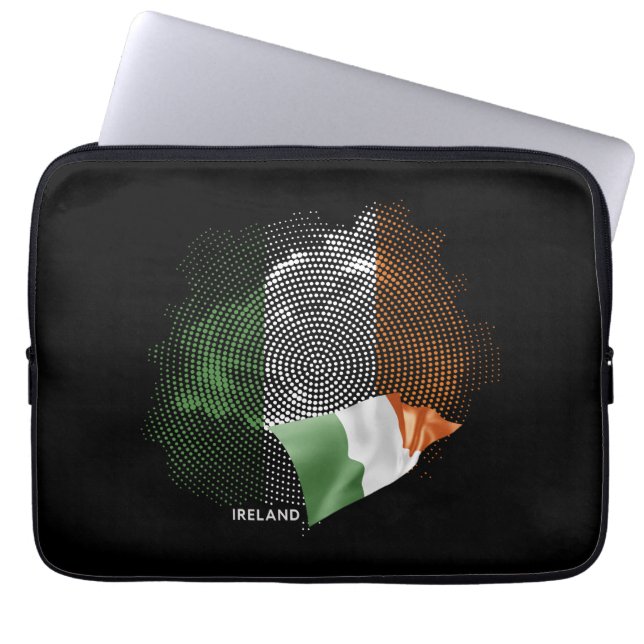 Irlands flagga laptop fodral (Framsidan)