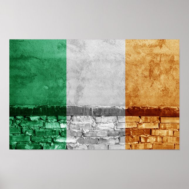 Irlands flagga poster (Framsidan)