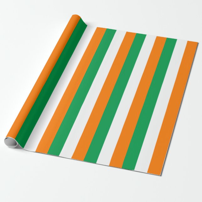 Irlands flagga presentpapper (Utrullad)