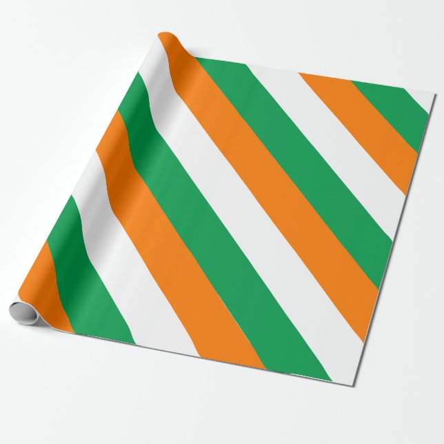Irlands flagga presentpapper (Utrullad)