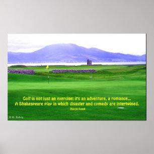 Irlands Golf Course Print Poster