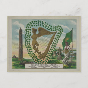 Irlands historiska emblem vykort