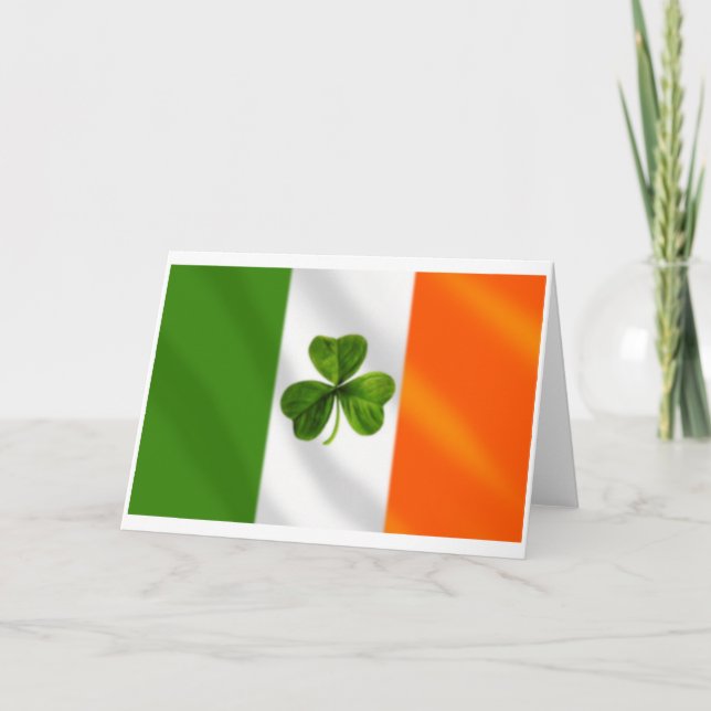 Irlands irländska Klöver Eire flagga Gear Kort (Framsida)