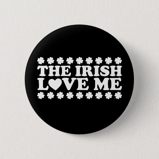 Irlands kärlek till mig Shamrock St Patrick's Day  Knapp (Framsida)