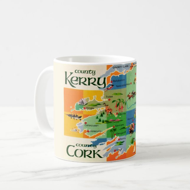 Irlands Kerry & Cork-mugg Kaffemugg (Framsida vänster)