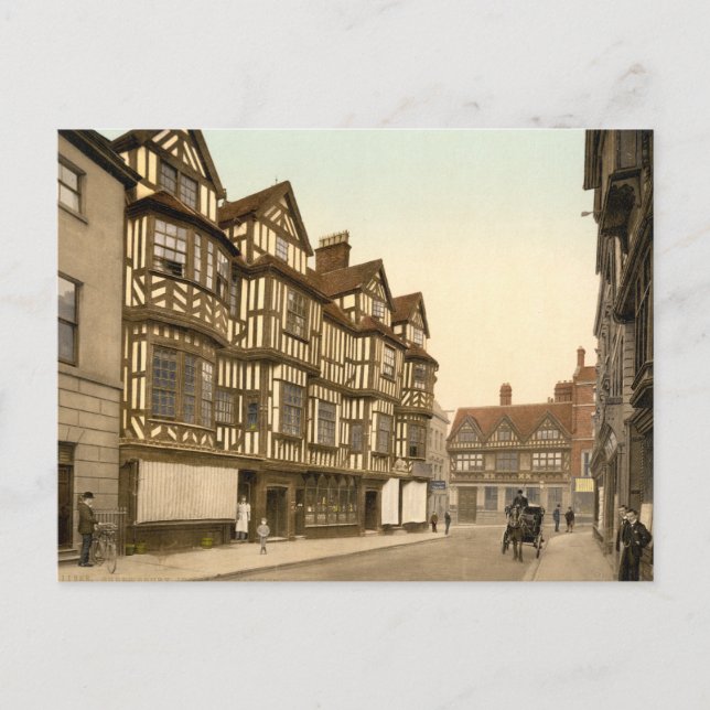 Irlands Mansion Shrewsbury, Shropshire, England Vykort (Framsida)